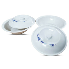 IMPHI Melamine Premium Quality | Microwave Safe | Kitchen Accessories Items | Mixing | Serving Bowl with Lid Set of 2