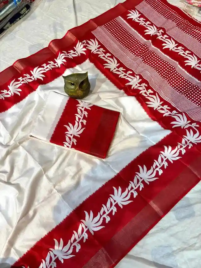 Premium Women's Silk Blend Ethnic Saree