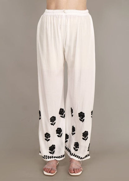Women stylish bottom wear cotton pant full length view