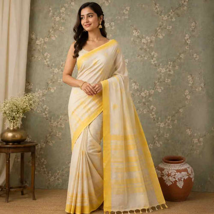 Handwoven Mercerised Cotton Saree for Women